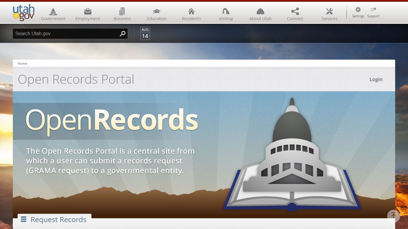 Open Records Portal - Utah