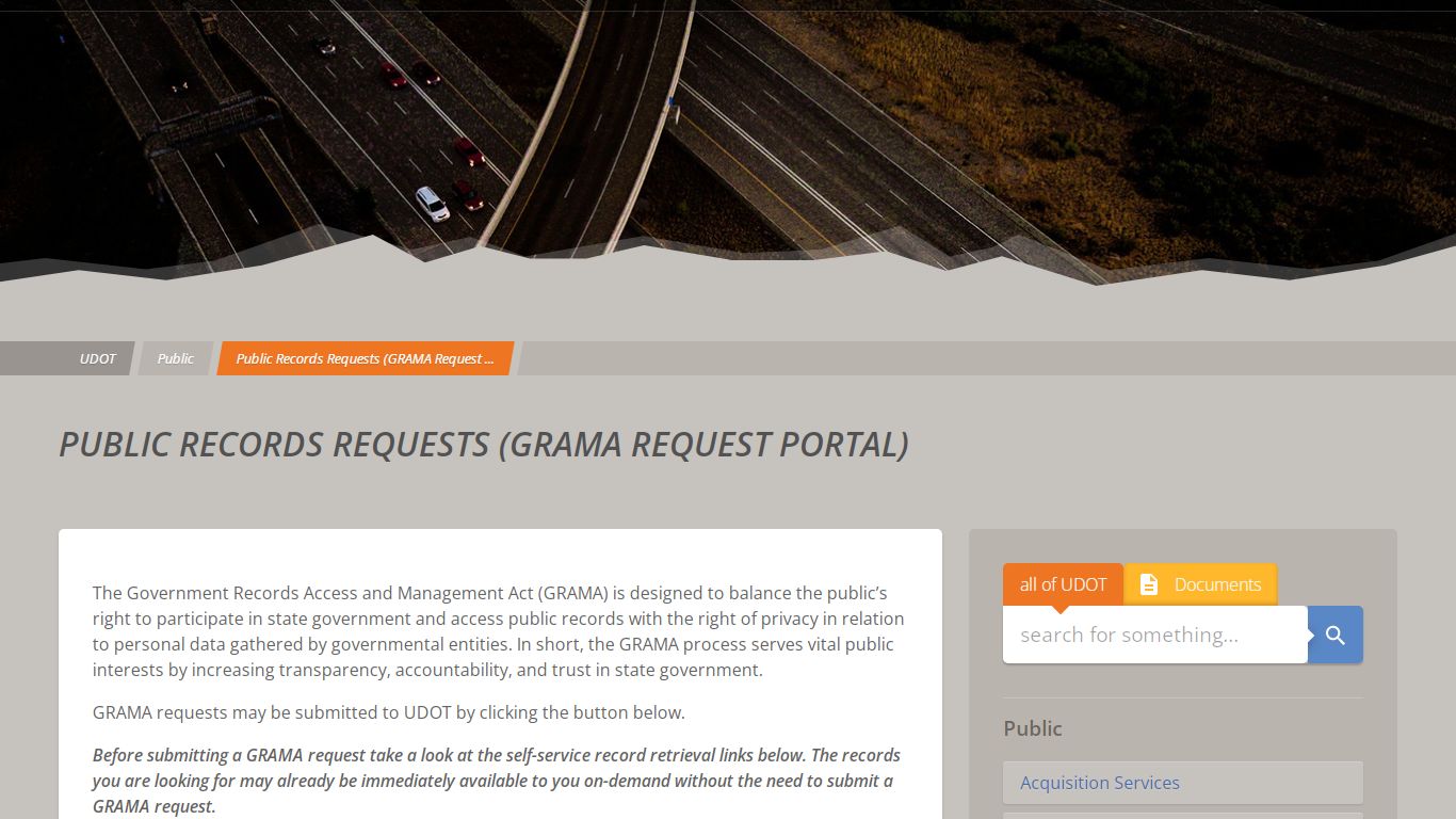 Records Requests | UDOT