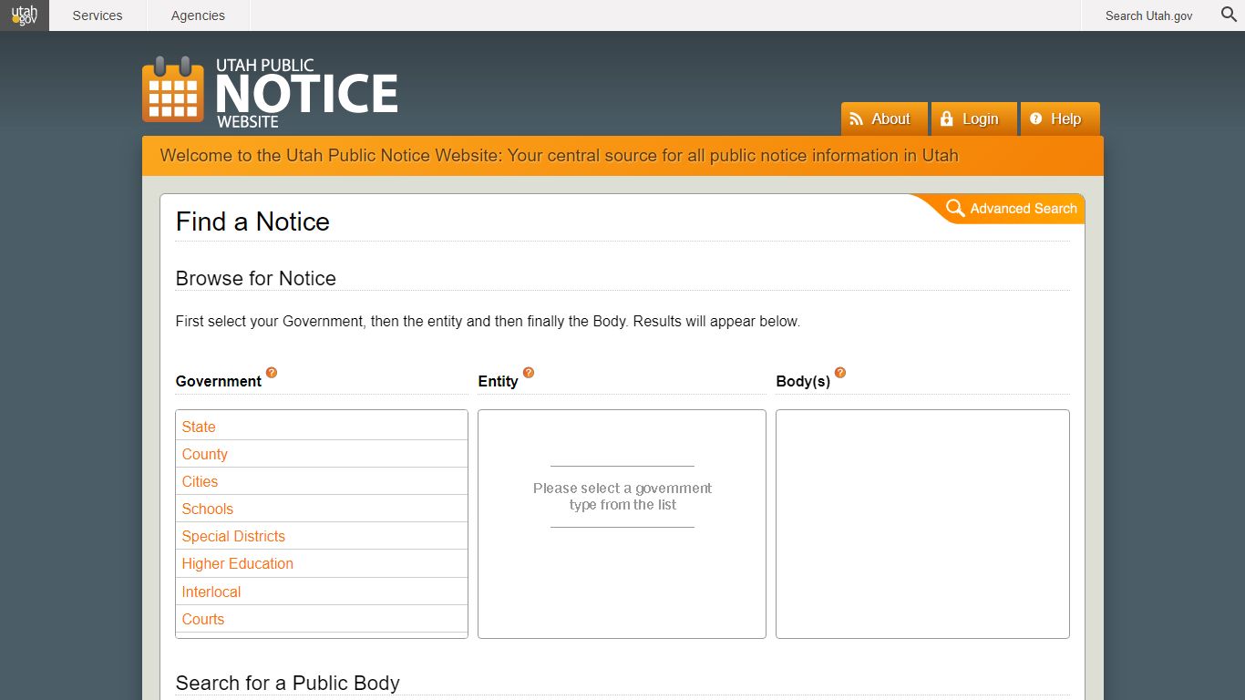 Public Notice Website - Utah.gov